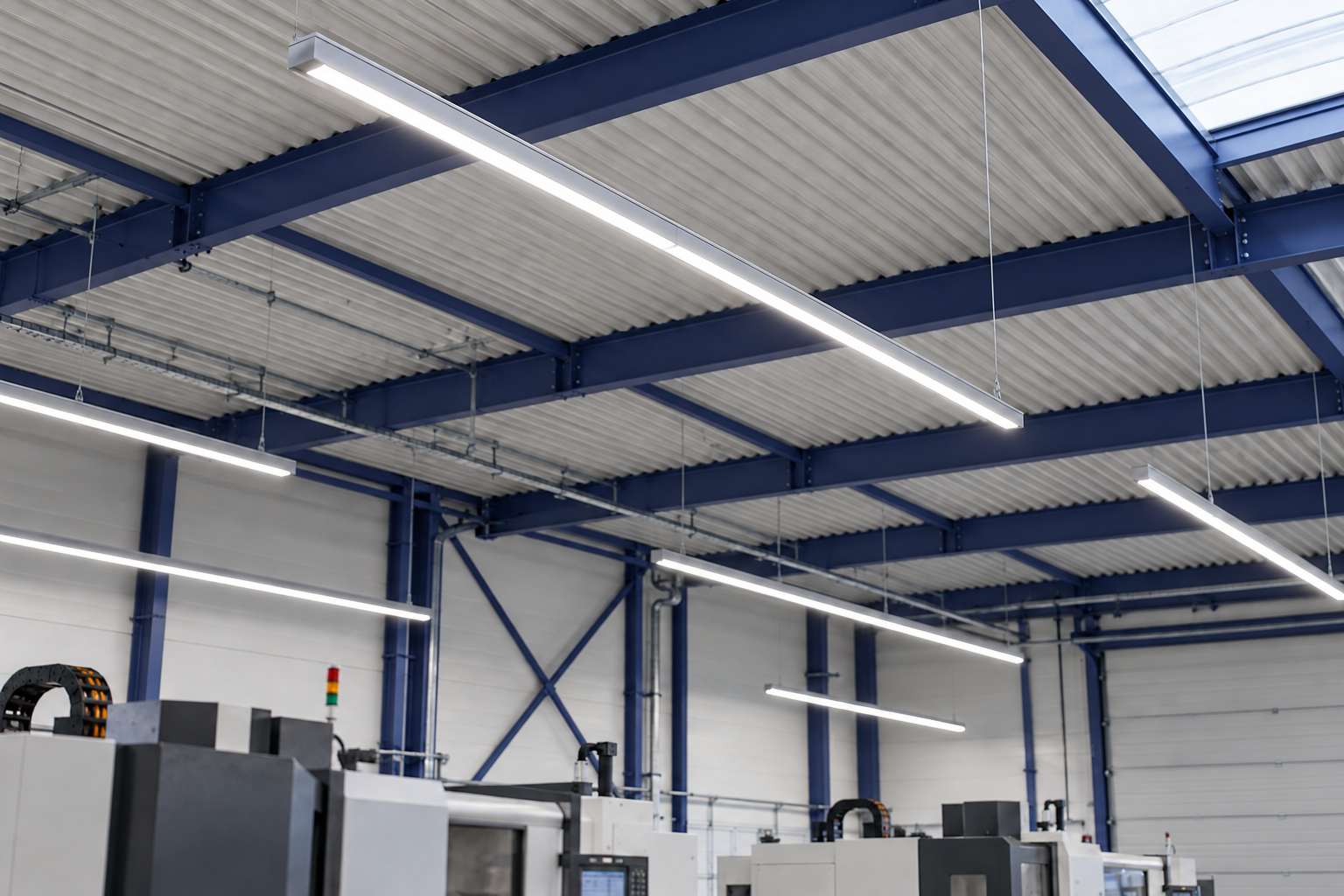 Nieuwe ledverlichting in de productiehal
