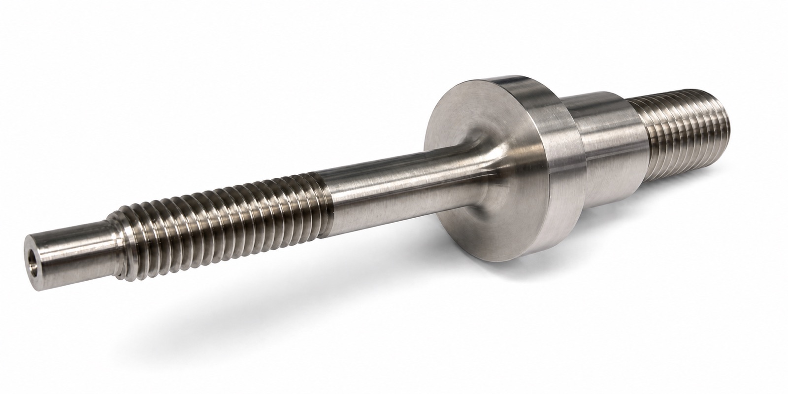 Gedraaide metalen as met schroefdraad, diameterovergangen en passingen